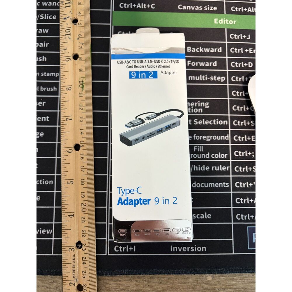 Ethos 8 in 1 USB-C hub adapter NIB